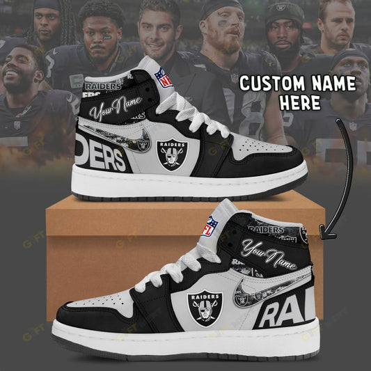 [SPECIAL OFFER] NEW CUSTOMIZED NFL07 LVR LAS VEGAS RAIDERS AIR JORDAN 1