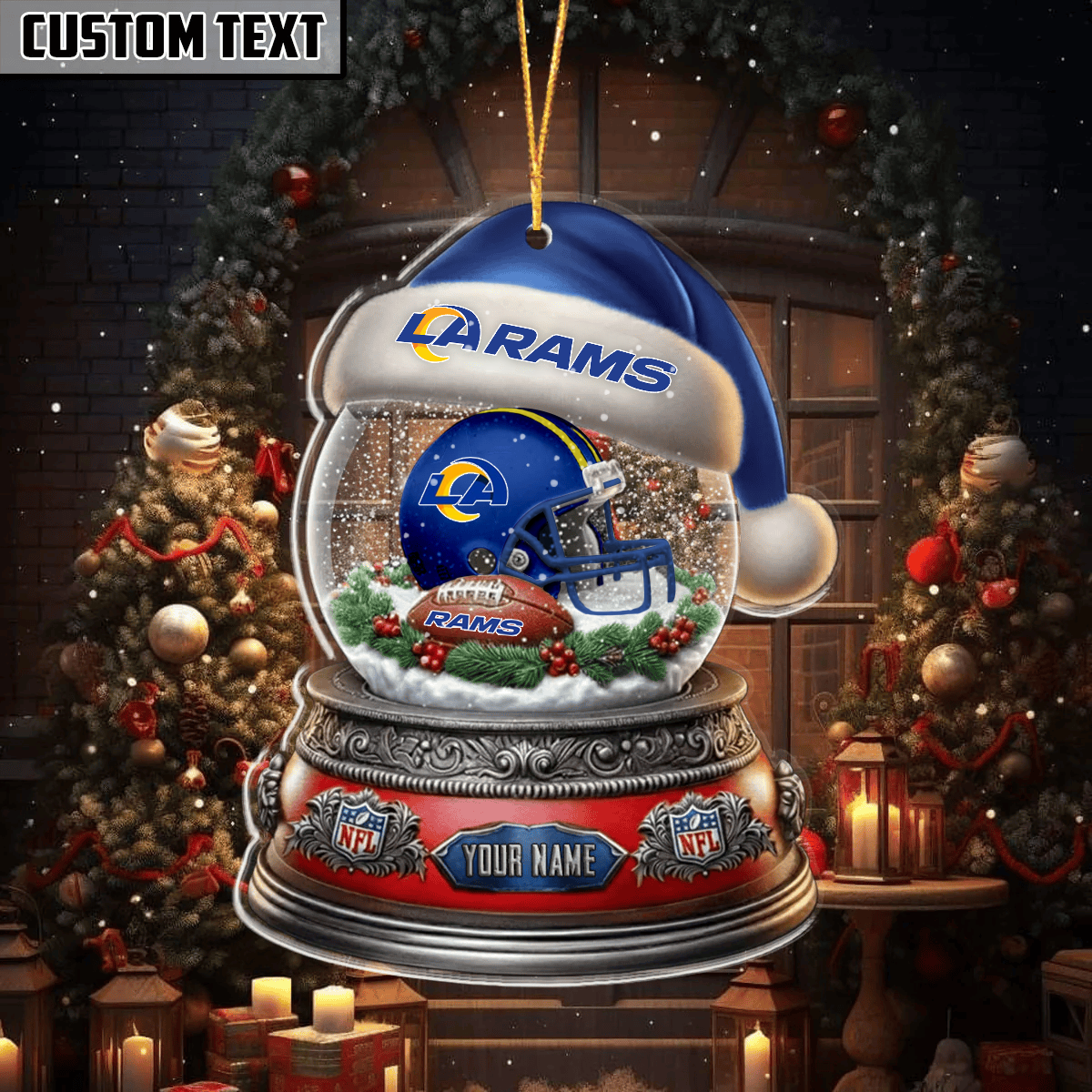 [SPECIAL OFFER] NEW CUSTOMIZED NFL22 LAR LOS ANGELES RAMS CHRISTMAS ACRYLIC ORNAMENT