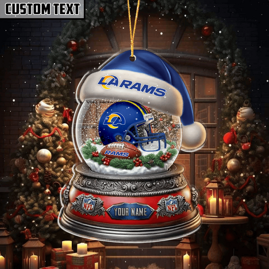[SPECIAL OFFER] NEW CUSTOMIZED NFL22 LAR LOS ANGELES RAMS CHRISTMAS ACRYLIC ORNAMENT