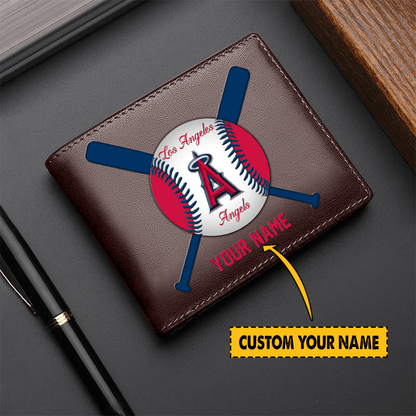 [FLASH SALE] NEW CUSTOMIZED MLB27 LAA LOS ANGELES ANGELS LEATHER WALLET