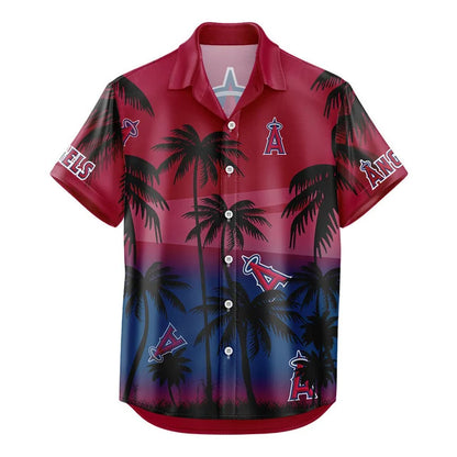 [FLASH SALE] NEW CUSTOMIZED MLB27 LAA LOS ANGELES ANGELS UNISEX HAWAIIAN SHIRT & SHORTS SET