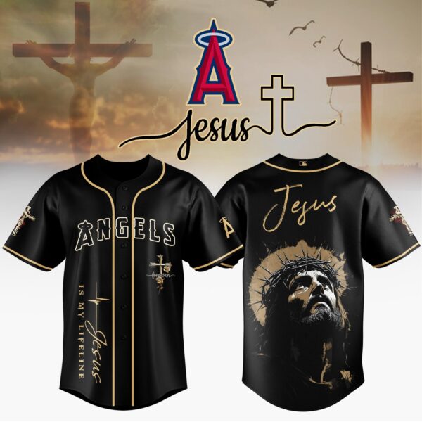 [FLASH SALE] NEW CUSTOMIZED MLB27 LAA LOS ANGELES ANGELS x JESUS CHRIST BASEBALL JERSEY