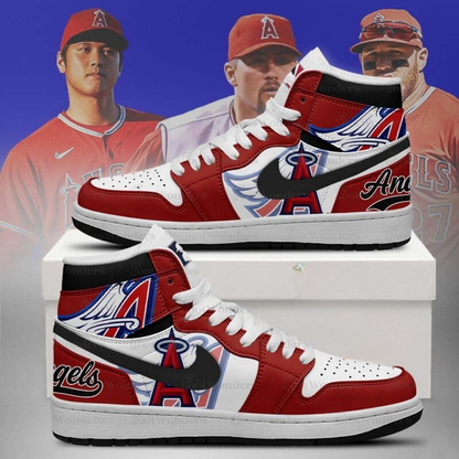 [FLASH SALE] NEW CUSTOMIZED MLB27 LA ANGELS AIR JORDAN SNEAKERS