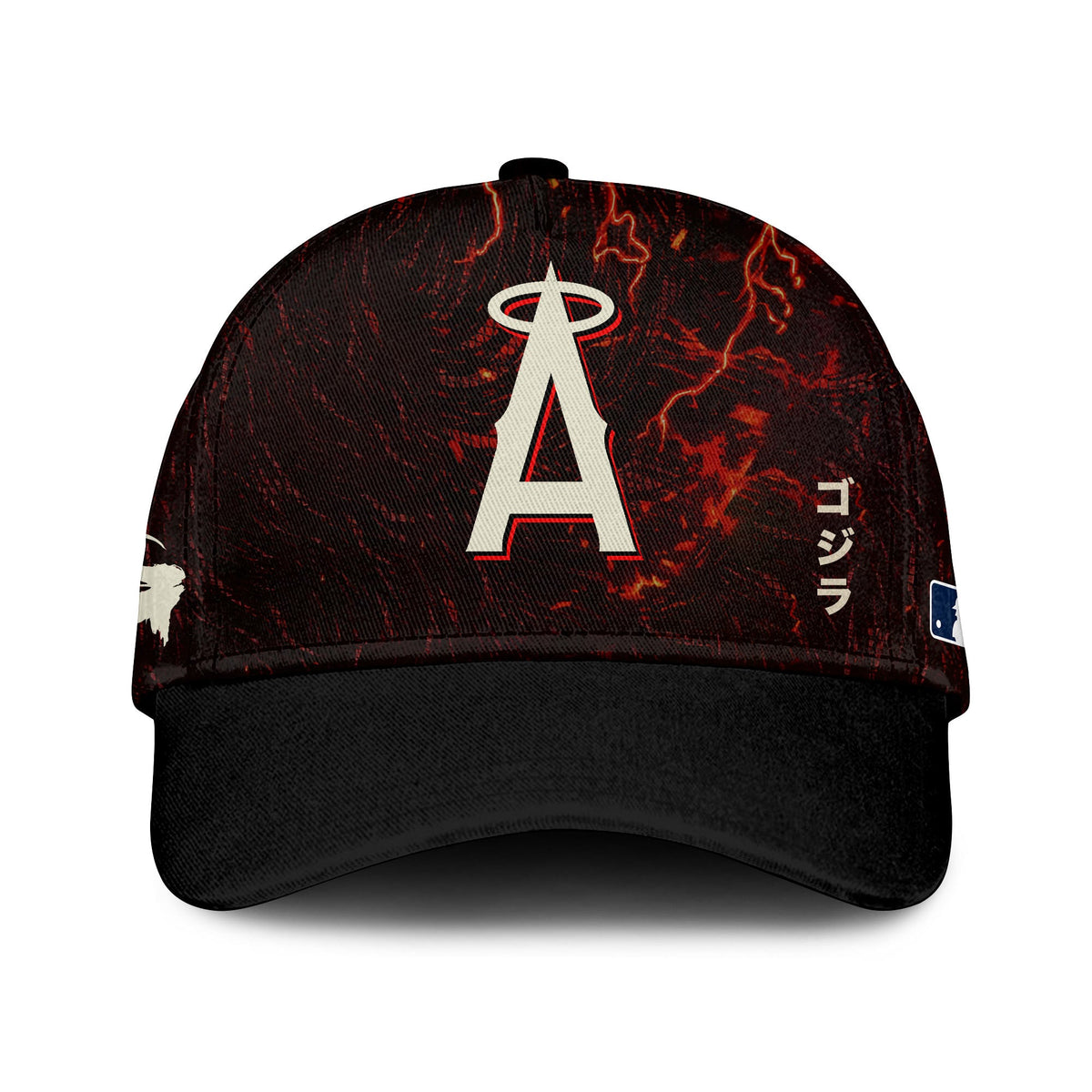 [FLASH SALE] NEW CUSTOMIZED MLB27 LAA LOS ANGELES ANGELS x GODZILLA BASEBALL JERSEY & CAP