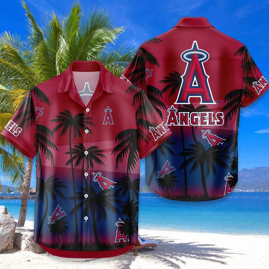[FLASH SALE] NEW CUSTOMIZED MLB27 LAA LOS ANGELES ANGELS UNISEX HAWAIIAN SHIRT & SHORTS SET