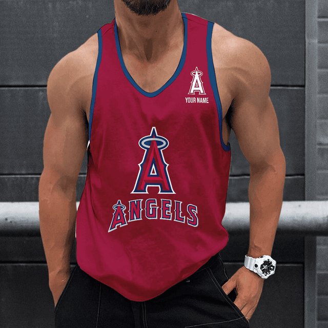 [FLASH SALE] NEW CUSTOMIZED MLB27 LOS ANGELES ANGELS UNISEX TANK TOP