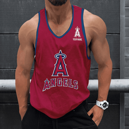 [FLASH SALE] NEW CUSTOMIZED MLB27 LOS ANGELES ANGELS UNISEX TANK TOP