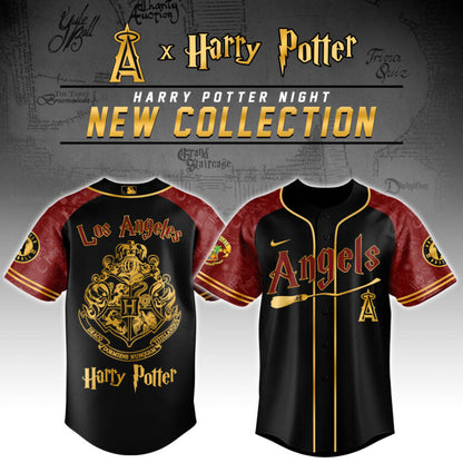 [FLASH SALE] NEW CUSTOMIZED MLB27 LA ANGELS x HARRY POTTER BASEBALL JERSEY & CAP