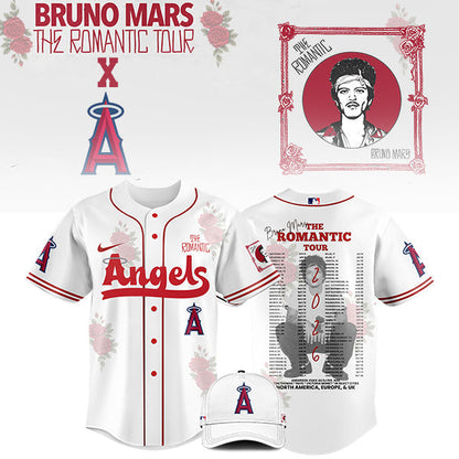 [FLASH SALE] NEW CUSTOMIZED MLB27 LA ANGELS x BRUNO MARS BASEBALL JERSEY