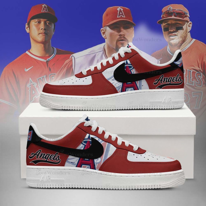 [FLASH SALE] NEW CUSTOMIZED MLB27 LA ANGELS AF1 SHOES