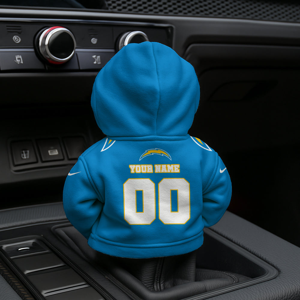 [SPECIAL OFFER] NEW CUSTOMIZED NFL09 LAC LOS ANGELES CHARGERS AUTOMOTIVE HOODIE SHIFT KNOB COVER