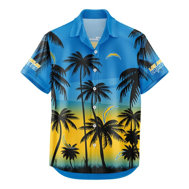 [SPECIAL OFFER] NEW CUSTOMIZED NFL09 LAC LOS ANGELES CHARGERS UNISEX HAWAIIAN SHIRT & SHORTS SET