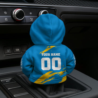 [SPECIAL OFFER] NEW CUSTOMIZED NFL09 LAC LOS ANGELES CHARGERS CAR HOODIE SHIFT KNOB COVER
