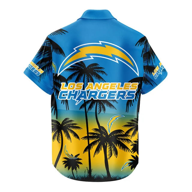 [SPECIAL OFFER] NEW CUSTOMIZED NFL09 LAC LOS ANGELES CHARGERS UNISEX HAWAIIAN SHIRT & SHORTS SET
