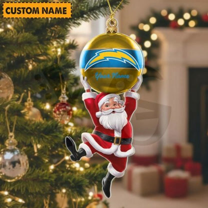 [SPECIAL OFFER] NEW CUSTOMIZED NFL09 LAC LOS ANGELES CHARGERS CHRISTMAS ACRYLIC ORNAMENT
