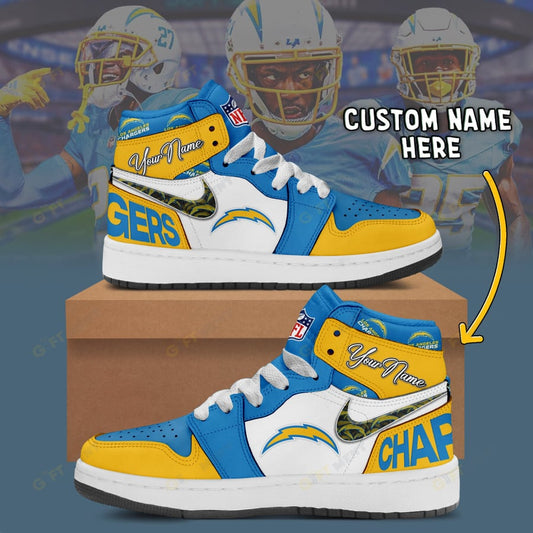 [SPECIAL OFFER] NEW CUSTOMIZED NFL09 LAC LOS ANGELES CHARGERS AIR JORDAN 1