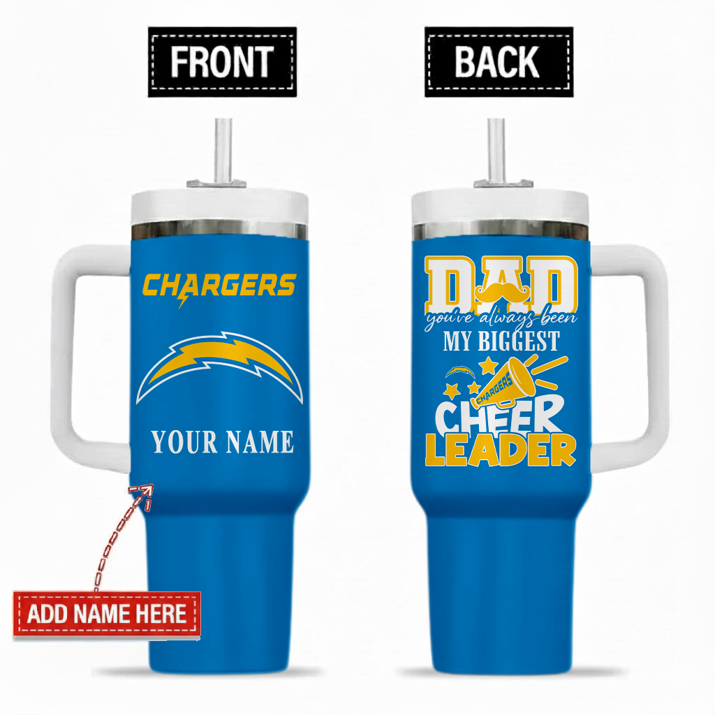 [SPECIAL OFFER] NEW CUSTOMIZED 09 LAC LOS ANGELES CHARGERS 40OZ TUMBLER