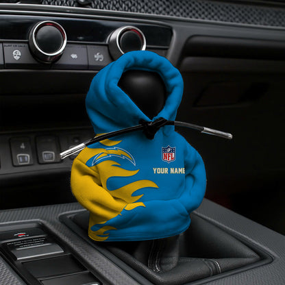 [SPECIAL OFFER] NEW CUSTOMIZED NFL09 LAC LOS ANGELES CHARGERS CAR HOODIE SHIFT KNOB COVER