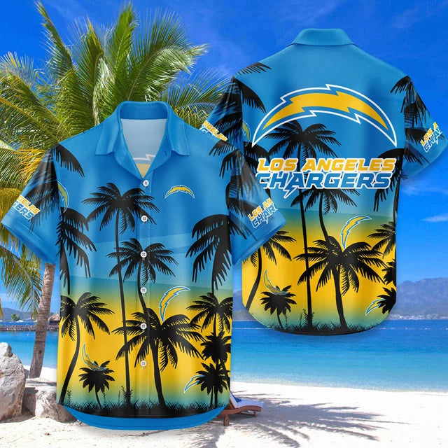 [SPECIAL OFFER] NEW CUSTOMIZED NFL09 LAC LOS ANGELES CHARGERS UNISEX HAWAIIAN SHIRT & SHORTS SET