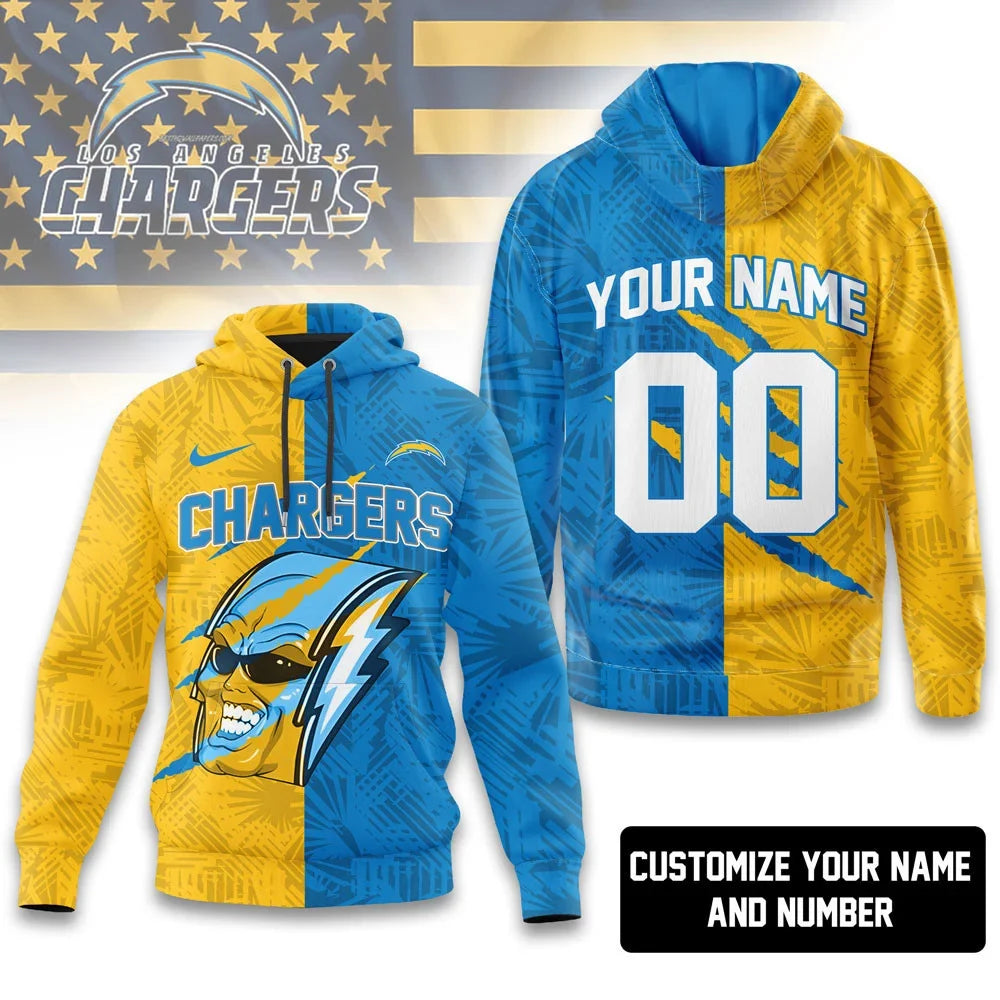 [SPECIAL OFFER] NEW CUSTOMIZED NFL09 LAC LOS ANGELES CHARGERS T-SHIRT, HOODIE, ZIP HOODIE