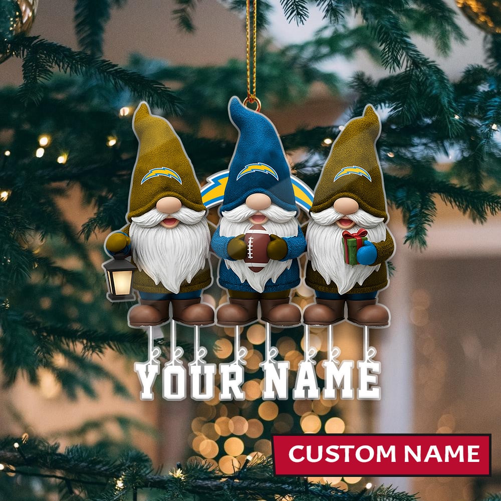 [SPECIAL OFFER] NEW CUSTOMIZED NFL09 LAC LOS ANGELES CHARGERS CHRISTMAS ACRYLIC ORNAMENT