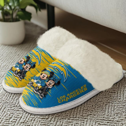 [SPECIAL OFFER] NEW CUSTOMIZED NFL09 LAC LOS ANGELES CHARGERS COTTON SLIPPERS