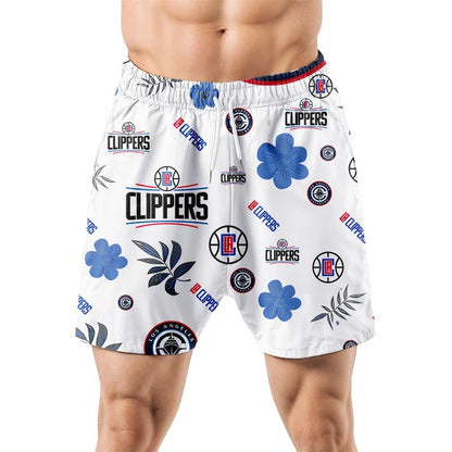 [HOT DEAL] NEW CUSTOMIZED NBA10 LCL LOS ANGELES CLIPPERS UNISEX HAWAIIAN SHIRT & SHORTS SET