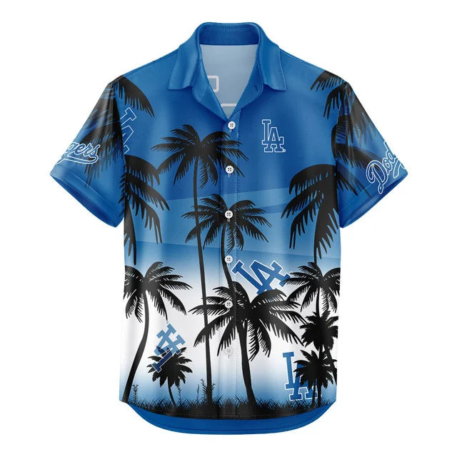 [FLASH SALE] NEW CUSTOMIZED MLB02 LAD LOS ANGELES DODGERS UNISEX HAWAIIAN SHIRT & SHORTS SET