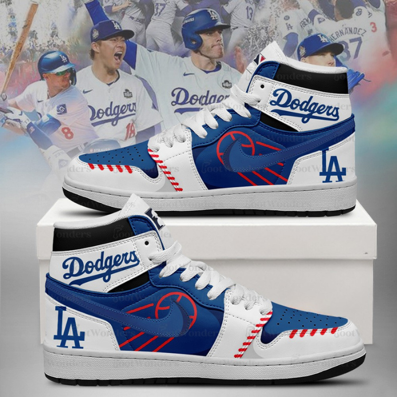 [FLASH SALE] NEW CUSTOMIZED MLB02 LA DODGERS AIR JORDAN SNEAKERS