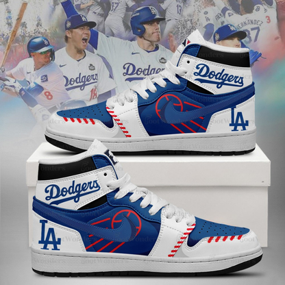 [FLASH SALE] NEW CUSTOMIZED MLB02 LA DODGERS AIR JORDAN SNEAKERS