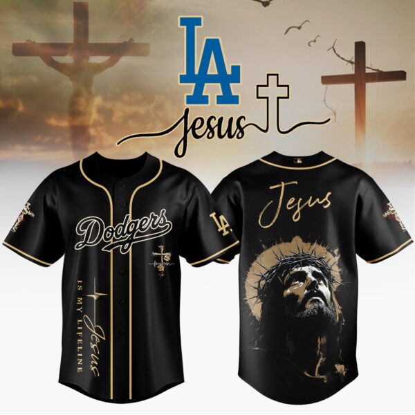 [FLASH SALE] NEW CUSTOMIZED MLB02 LAD LOS ANGELES DODGERS x JESUS CHRIST BASEBALL JERSEY