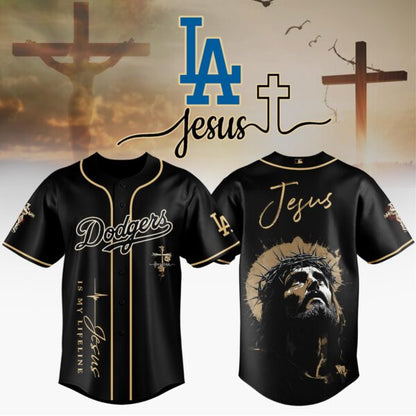[FLASH SALE] NEW CUSTOMIZED MLB02 LAD LOS ANGELES DODGERS x JESUS CHRIST BASEBALL JERSEY