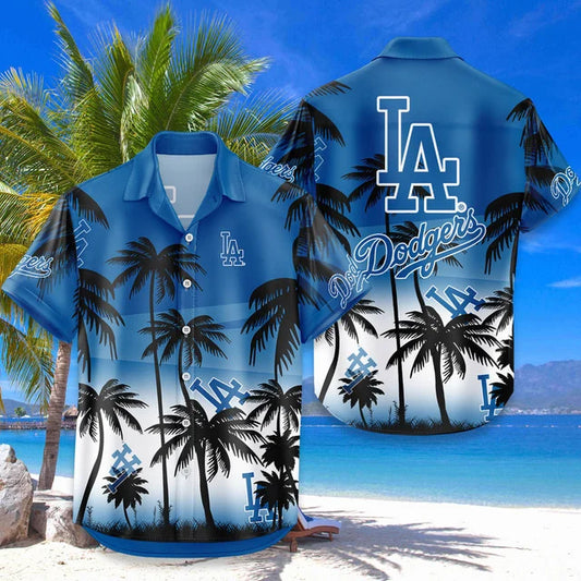[FLASH SALE] NEW CUSTOMIZED MLB02 LAD LOS ANGELES DODGERS UNISEX HAWAIIAN SHIRT & SHORTS SET