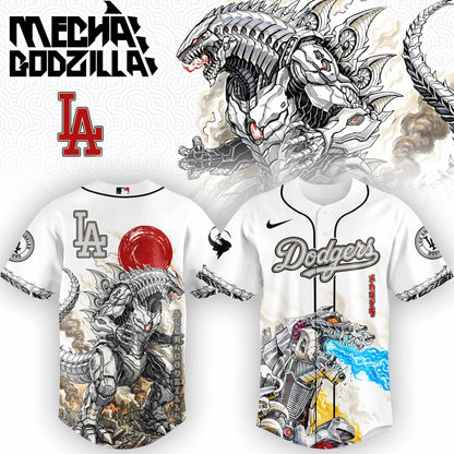 [FLASH SALE] NEW CUSTOMIZED MLB02 LA DODGERS x GODZILLA BASEBALL JERSEY