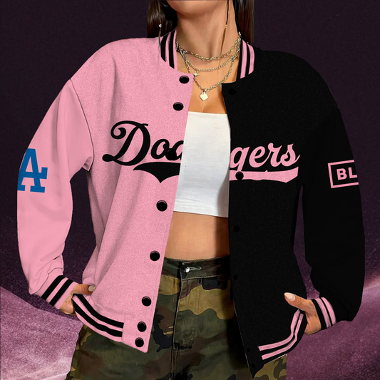 [FLASH SALE] NEW CUSTOMIZED MLB02 LAD LOS ANGELES DODGERS SATIN VARSITY & BASEBALL JACKET