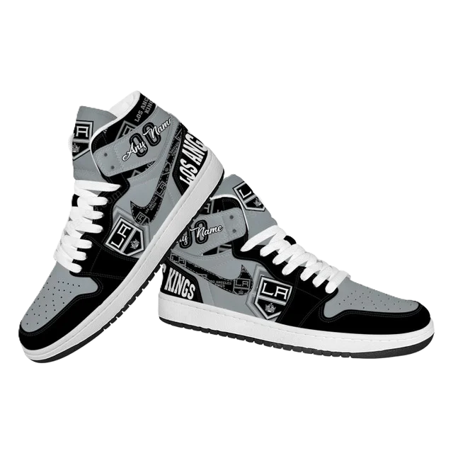 [SUPER SALE] NEW CUSTOMIZED NHL16 LA KINGS AIR JORDAN SNEAKERS