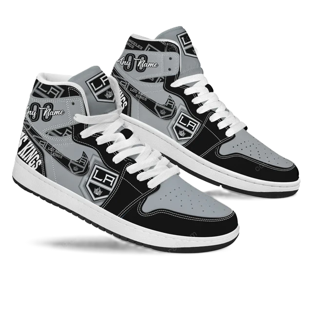 [SUPER SALE] NEW CUSTOMIZED NHL16 LA KINGS AIR JORDAN SNEAKERS