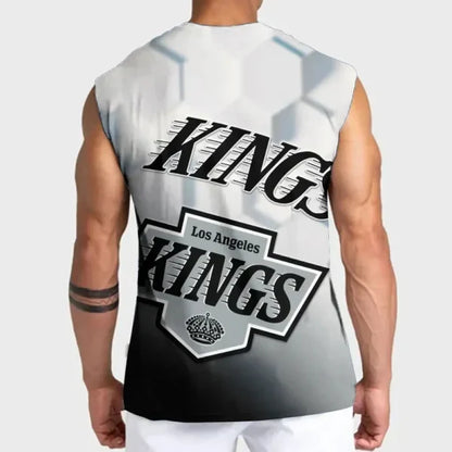 [SUPER SALE] NEW CUSTOMIZED NHL16 LAK LOS ANGELES KINGS TANK TOP & GYM SHIRT