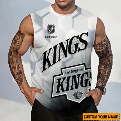 [SUPER SALE] NEW CUSTOMIZED NHL16 LAK LOS ANGELES KINGS TANK TOP & GYM SHIRT