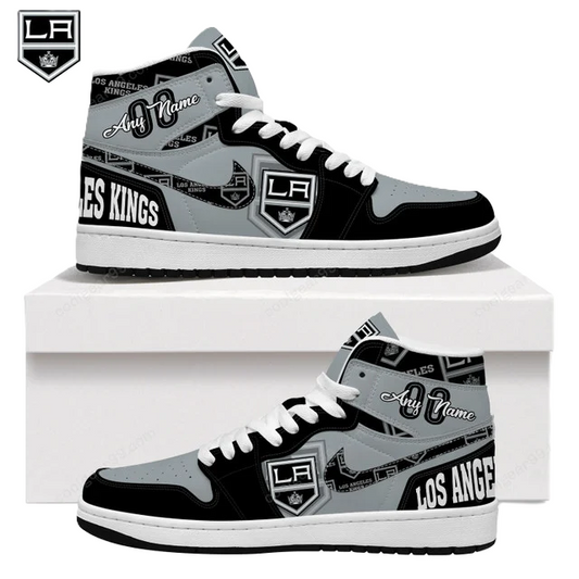 [SUPER SALE] NEW CUSTOMIZED NHL16 LA KINGS AIR JORDAN SNEAKERS