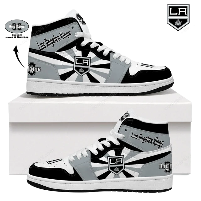[SUPER SALE] NEW CUSTOMIZED NHL16 LA KINGS AIR JORDAN SNEAKERS