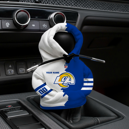 [SPECIAL OFFER] NEW CUSTOMIZED NFL22 LAR LOS ANGELES RAMS CAR HOODIE SHIFT KNOB