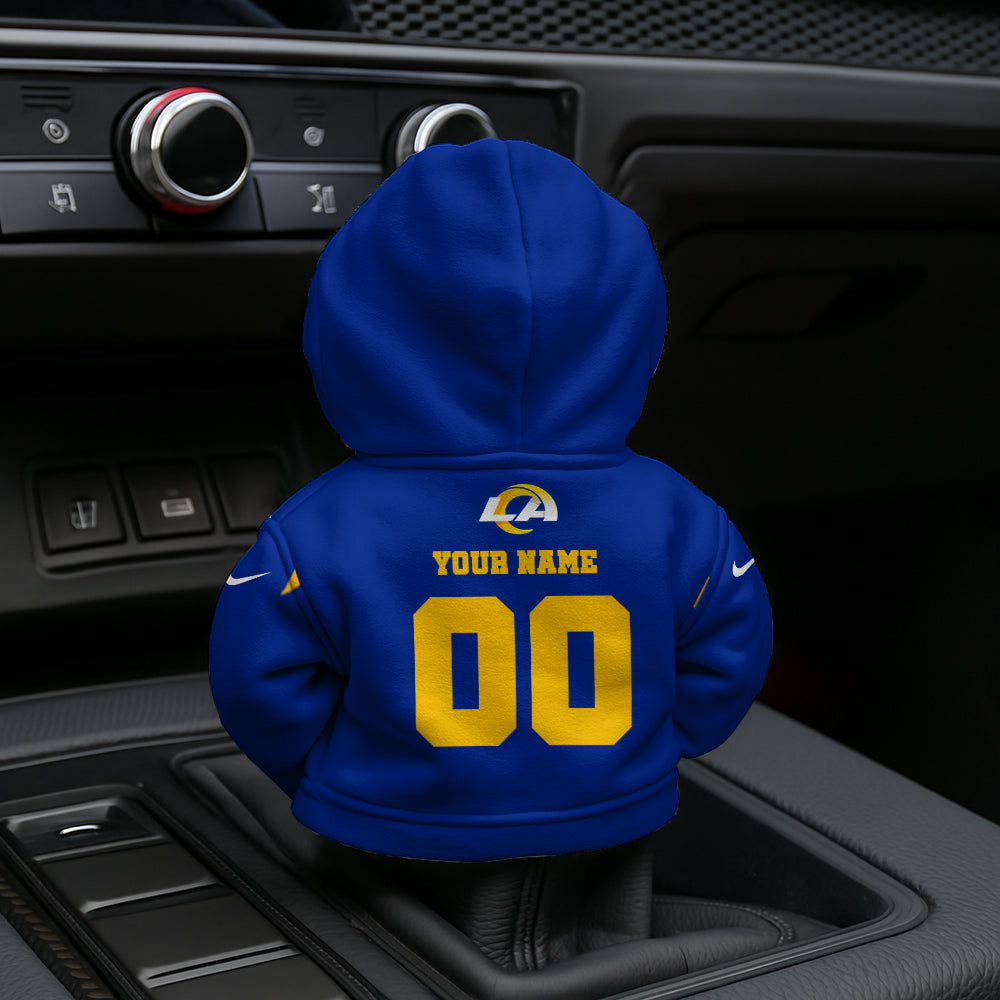 [SPECIAL OFFER] NEW CUSTOMIZED NFL22 LAR LOS ANGELES RAMS AUTOMOTIVE HOODIE SHIFT KNOB COVER