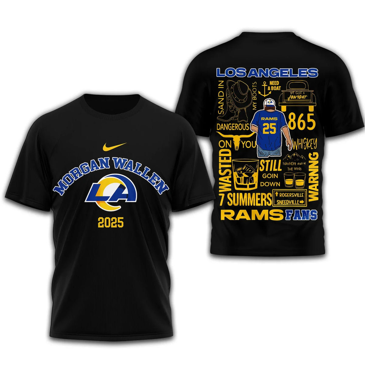 [SPECIAL OFFER] NEW CUSTOMIZED NFL22 LAR LOS ANGELES RAMS T-SHIRT | MULTIPLE COLORS AVAILABLE