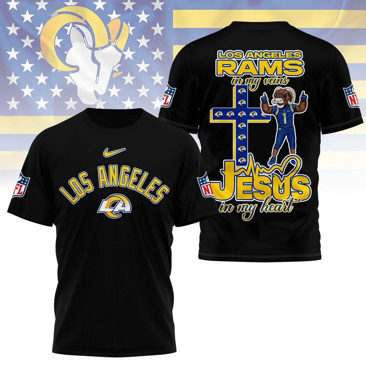[SPECIAL OFFER] NEW CUSTOMIZED NFL22 LAR LOS ANGELES RAMS T-SHIRT | MULTIPLE COLORS AVAILABLE