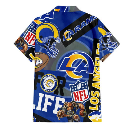 [SPECIAL OFFER] NEW CUSTOMIZED NFL22 LAR LOS ANGELES RAMS UNISEX HAWAIIAN SHIRT & SHORTS SET