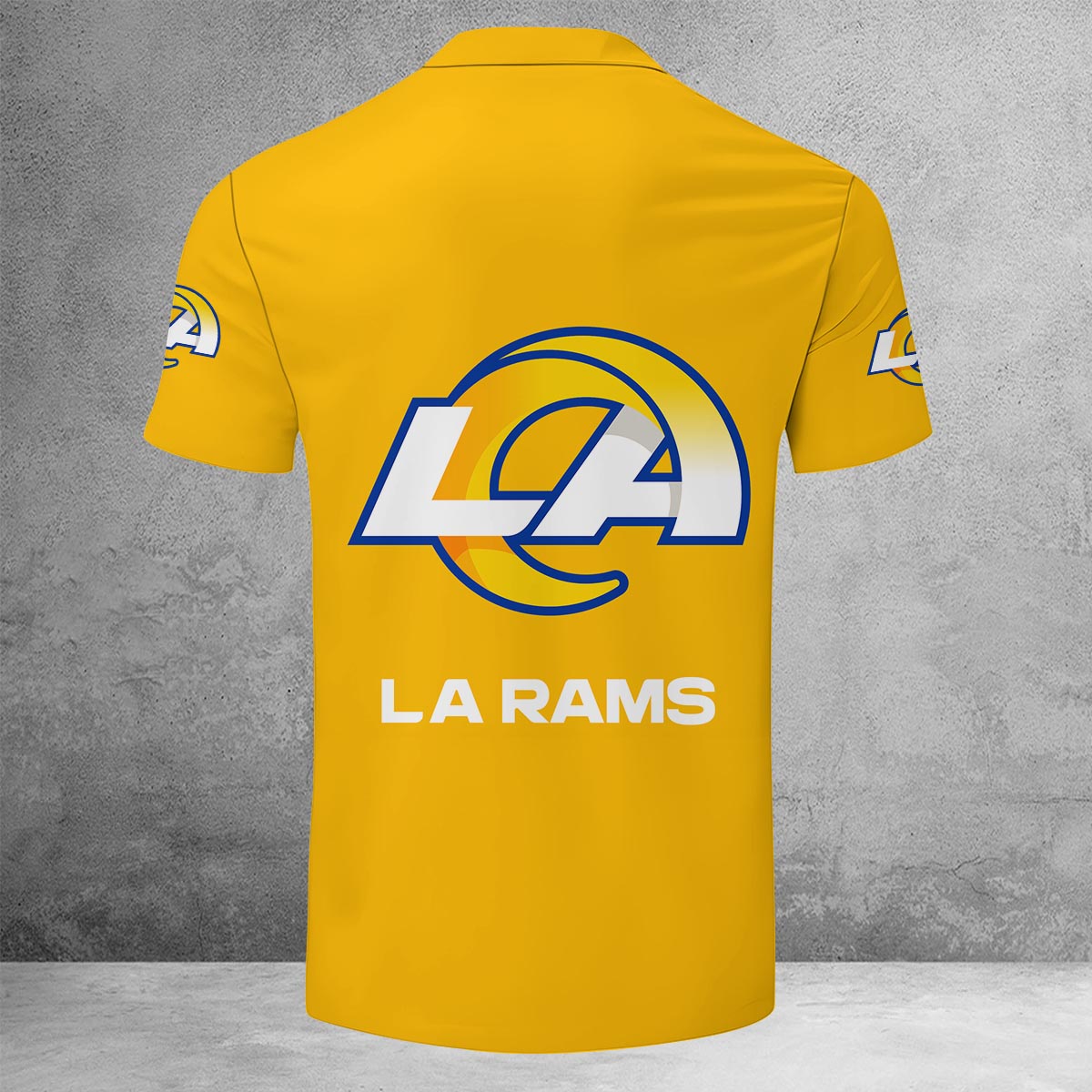 [SPECIAL OFFER] NEW CUSTOMIZED NFL22 LAR LOS ANGELES RAMS ZIP POLO SHIRT