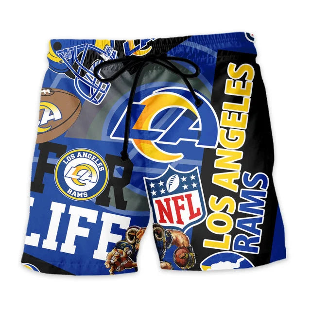 [SPECIAL OFFER] NEW CUSTOMIZED NFL22 LAR LOS ANGELES RAMS UNISEX HAWAIIAN SHIRT & SHORTS SET