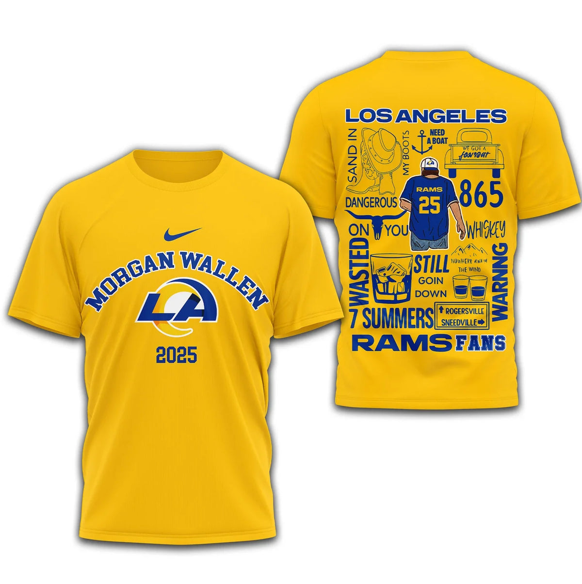 [SPECIAL OFFER] NEW CUSTOMIZED NFL22 LAR LOS ANGELES RAMS T-SHIRT | MULTIPLE COLORS AVAILABLE