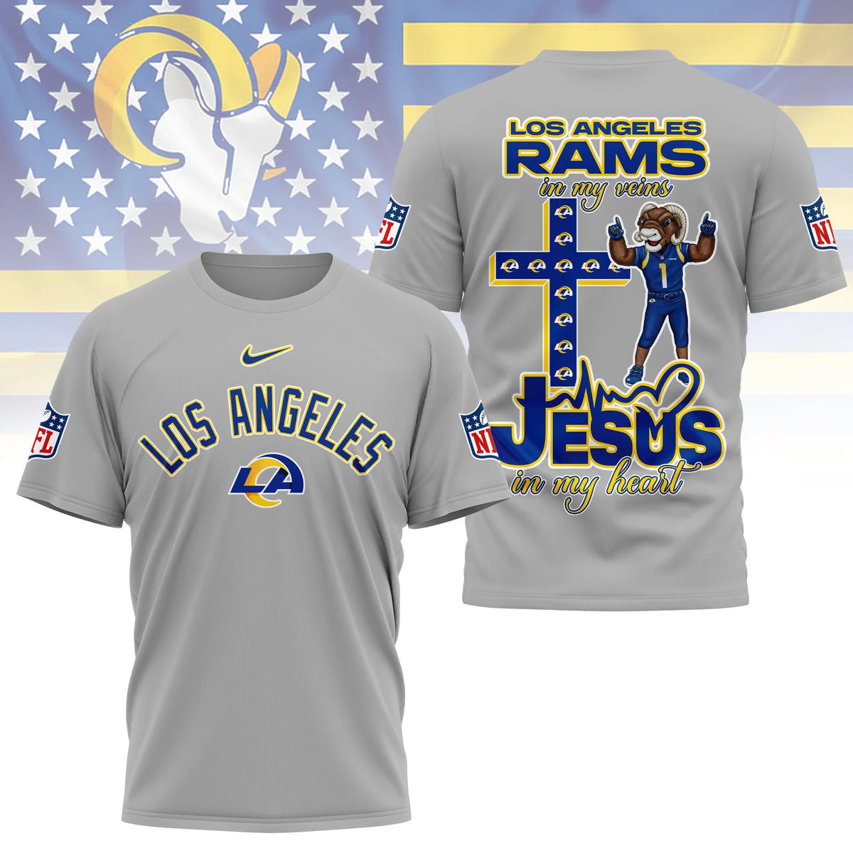[SPECIAL OFFER] NEW CUSTOMIZED NFL22 LAR LOS ANGELES RAMS T-SHIRT | MULTIPLE COLORS AVAILABLE